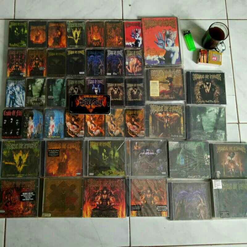 CRADLE OF FILTH ORIGINAL CD DVD kaset tipe cassette cof marduk dimmu borgir kaset metal black metal 