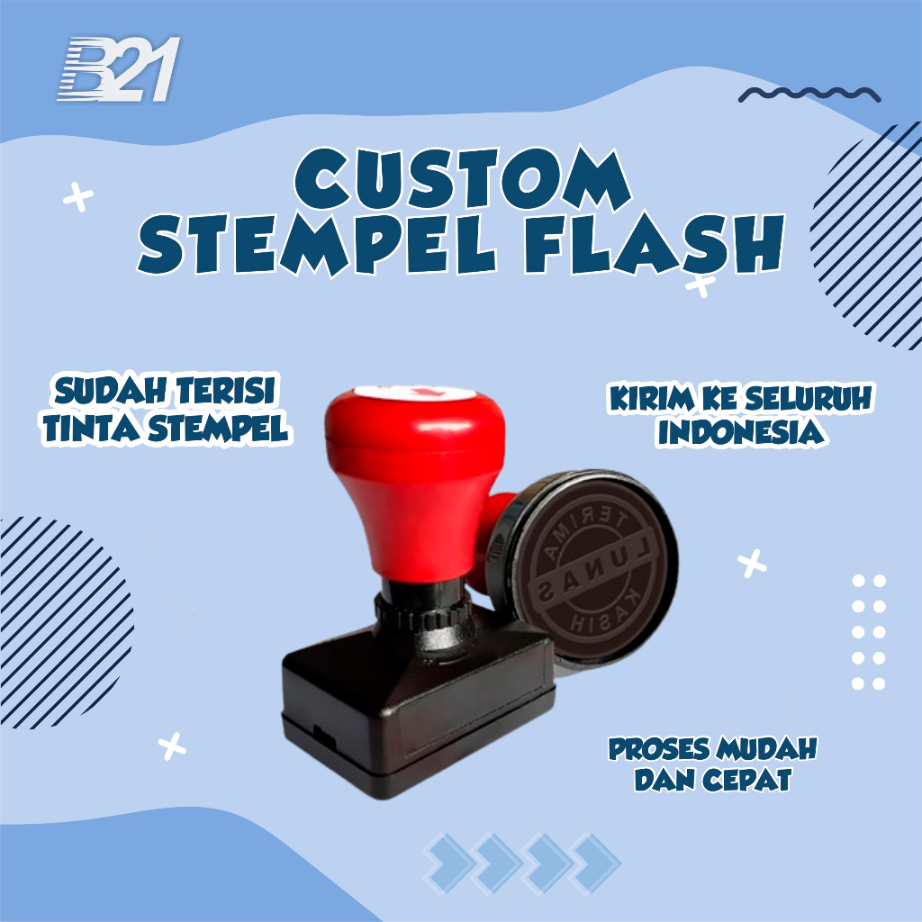 

B21 Cetak Stampel Flash Custom Termurah - Stampel