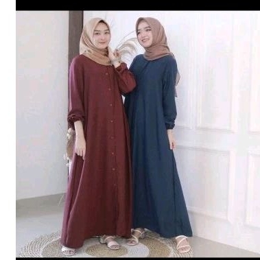 gamis Nidia full kancing/hijab muslim