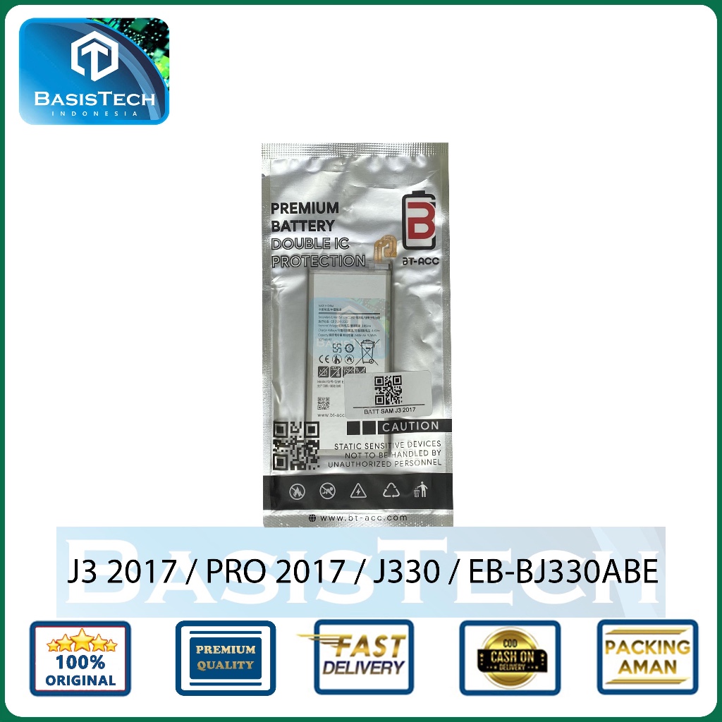 BATERAI SAMSUNG J3 PRO 2017 J330 EB-BJ330ABE BT BASISTECH DOUBLE IC POWER PROTECTION