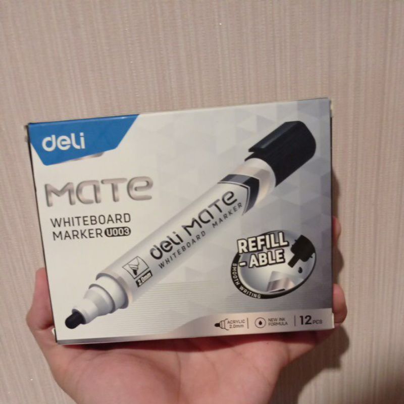 

deli white board marker spidol papan 2mm U03 perlengkapan sekolah perlengkapan rumah alat tulis kantor ATK terbaru