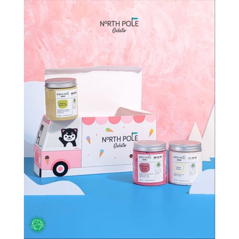 

Gift Box Gelato Truck + Greeting Card North Pole Gelato