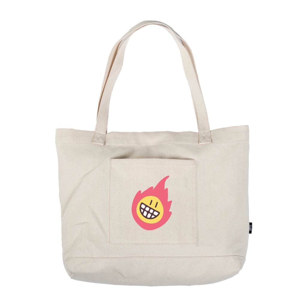

ID FLADE STUDIOS - TOTEBAG KANVAS CREAM MAGNET - TAS KULIAH PRIA WANITA - STREETWEAR SERIES