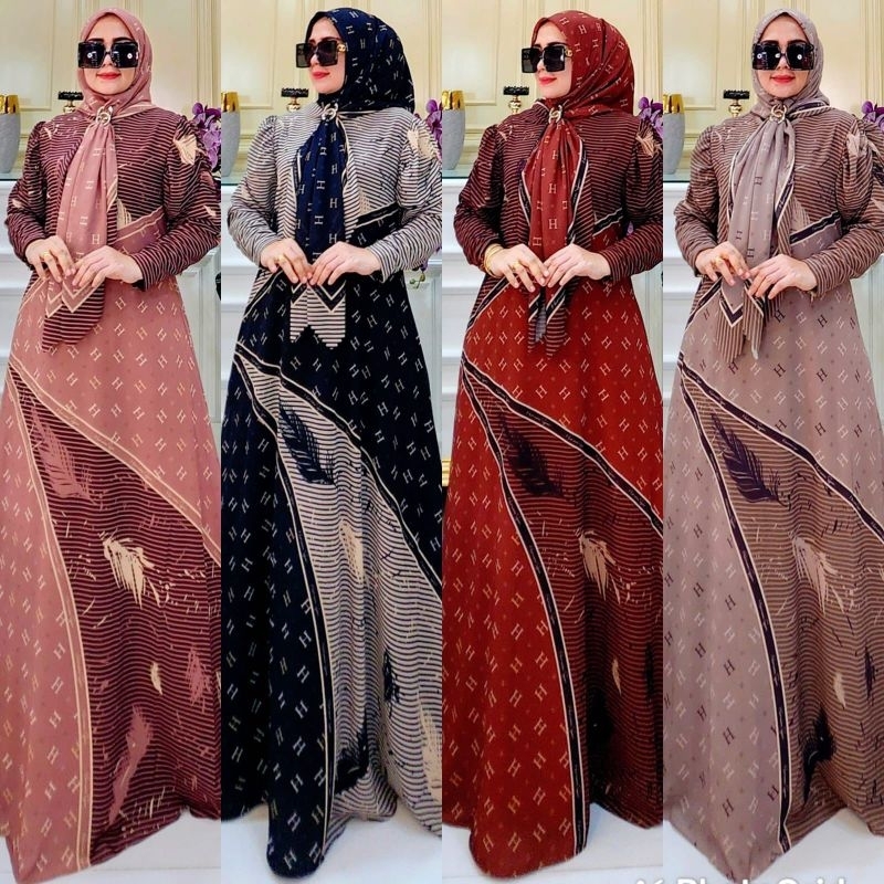 DAFIYA SERIES SYARI//100% ORIGINAL BRAND HUMAIRA//CERUTY BABYDOLL PRINTING PREMIUM//MEWAH DAN ELEGAN