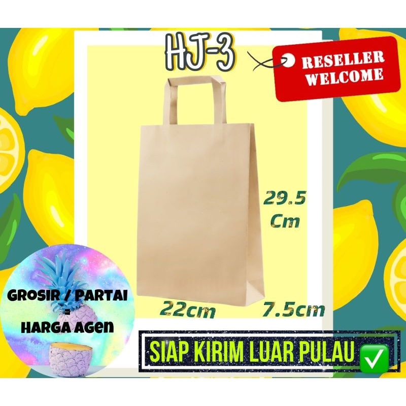 

Paperbag Coklat Polos Model HJ 03 Ukuran 22x7.5x29.5cm
