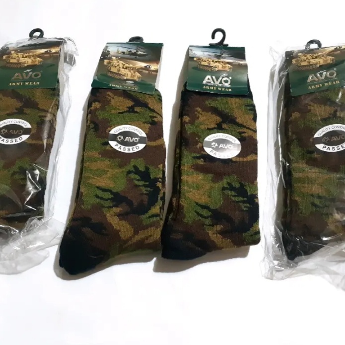 3 PASANG KAOS KAKI LORENG TNI AD ARMY TEBAL PANJANG SETINGGI BETIS BAHAN KATUN SUPER BERKUALITAS PREMIUM