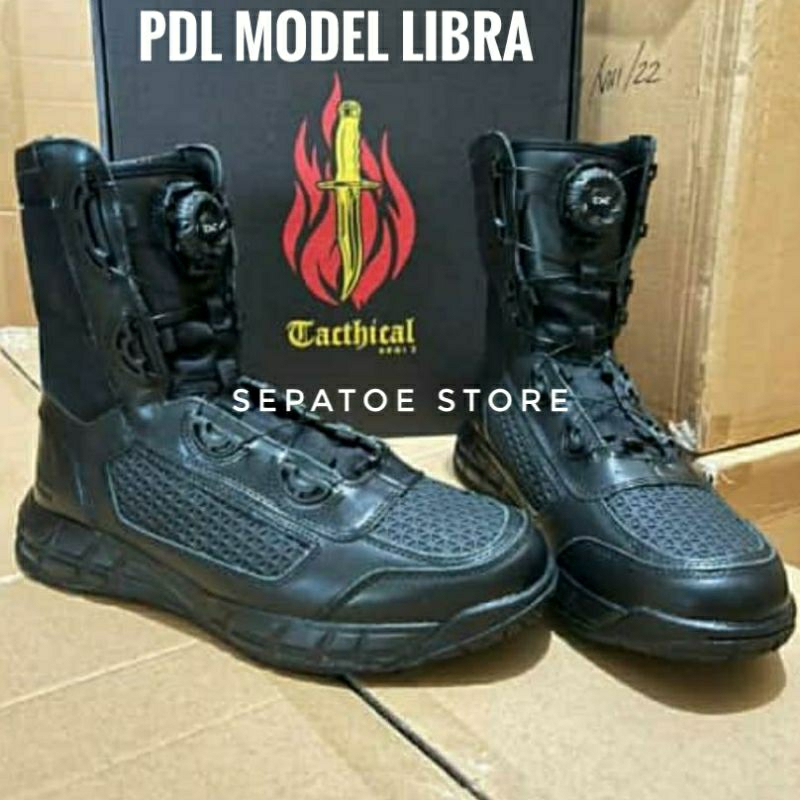 SEPATU PDL TALI PUTAR TACTICAL LIBRA KULIT ASLI SEPATU PDL TALI PUTAR TACTICAL