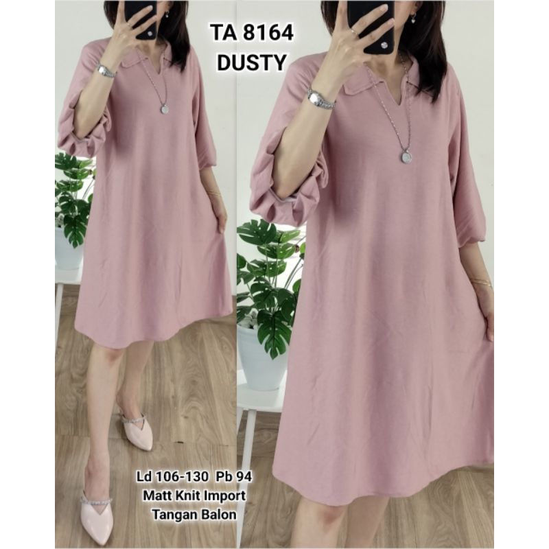 TA 8164. TA 9039 Tunik Knit Import Tangan Balon Ta8164