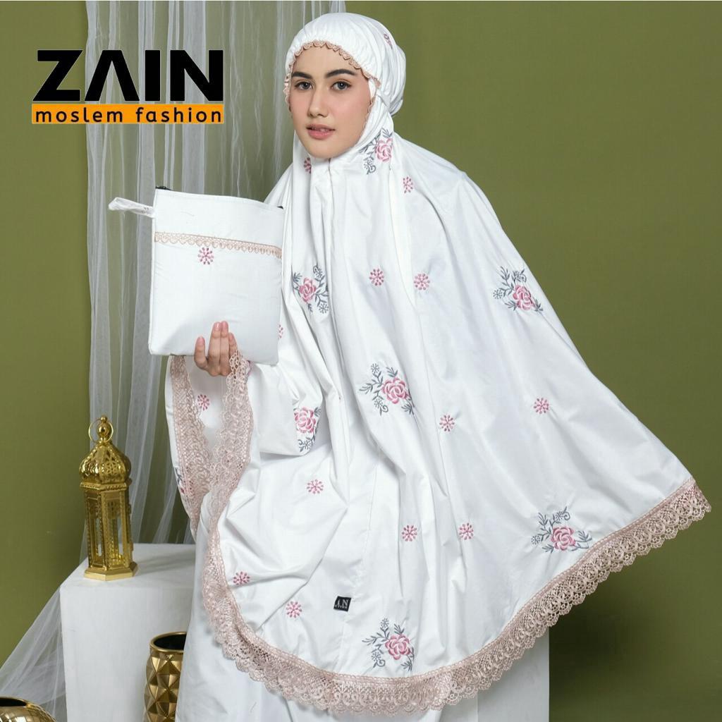 MALL ZAIN - Mukena Dewasa Katun Premium Bordir Bunga Corla Mewah Exlusive buruan