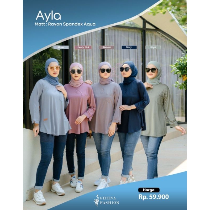 AYLA BLOUSE KAOS BY GHINA FASHION