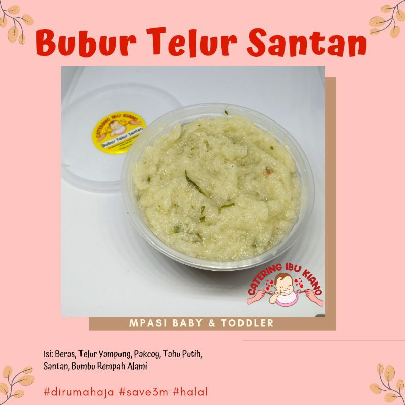 Bubur Telur Santan Catering Mpasi Bayi Frozen