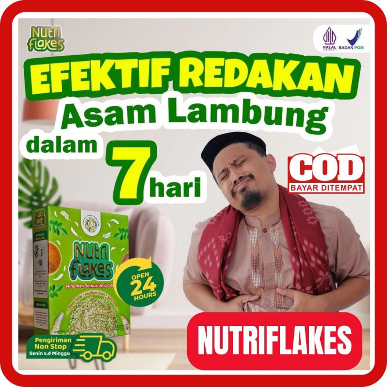 

[BISA COD] NUTRIFLAKES - NUTRIFLAKES SEREAL UMBI GARUT ORIGINAL 100% ASLI NUTRIFLAKES ATASI ASAM LAMBUNG MAAG GERD & KEMBUNG