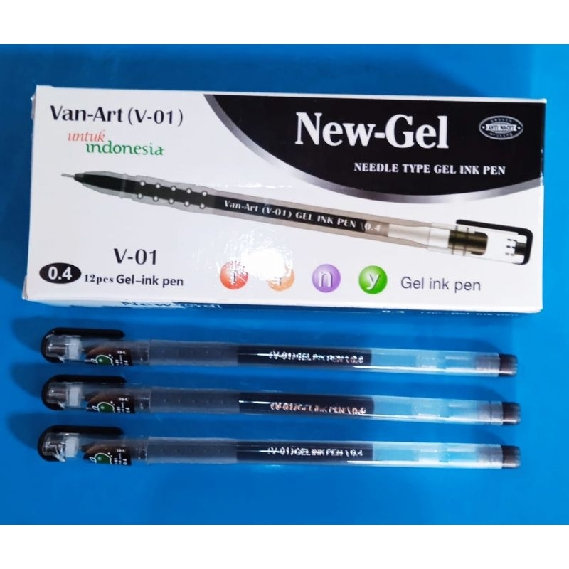 

pulpen New-gel //isi 12pcs// van-art (V-01) INK 0,4mm. 1pack isi 12pcs