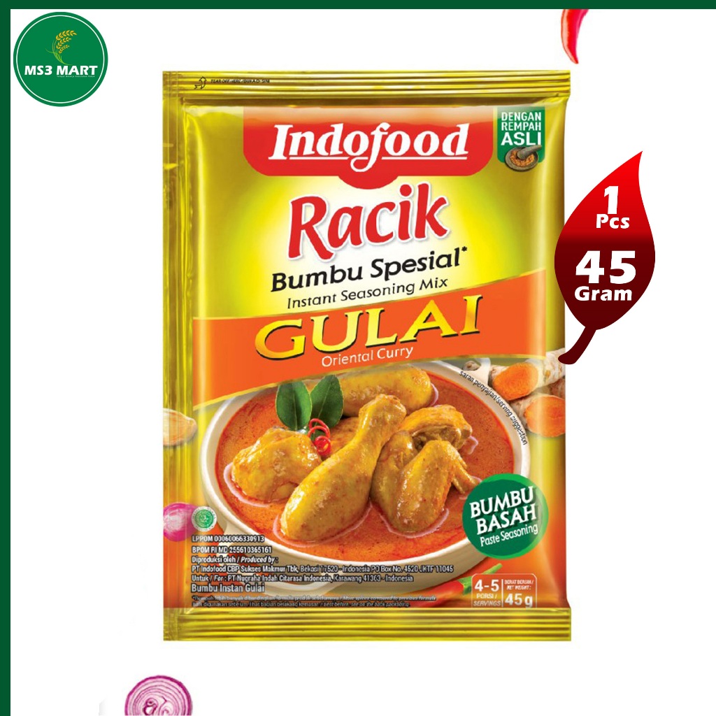 

Indofood Racik Bumbu Spesial Gulai 45 Gram 1 Pcs | MS3 Mart