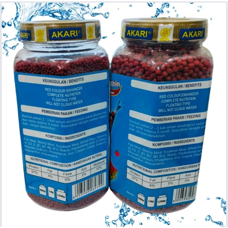 AKARI AA HI COLOR 300GR Makanan ikan Koi Koki