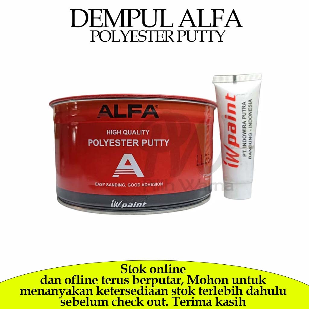 DEMPUL ALFAGLOSS / DEMPUL ALFA / DEMPUL MOBIL / DEMPUL KAYU BESI KEMASAN 1 KG & 250gr