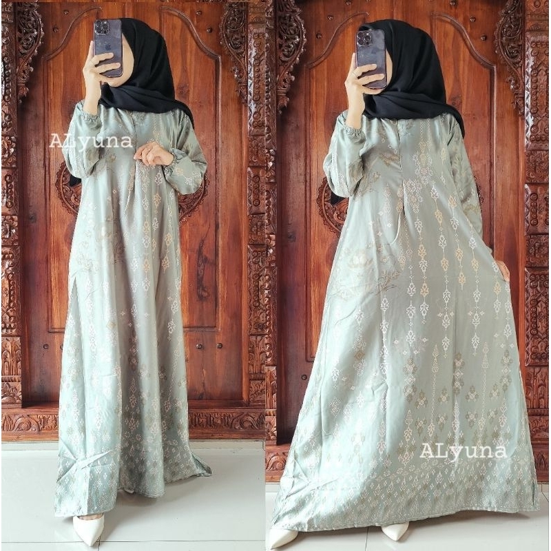 DRESS GAMIS MAXMARA SILK  PAKAIAN WANITA / GAMIS ARMANY / SILK MOTIF / BAJU WANITA / DRESS WANITA / GAMIS KONDANGAN GAMIS JUMBO BUSUI