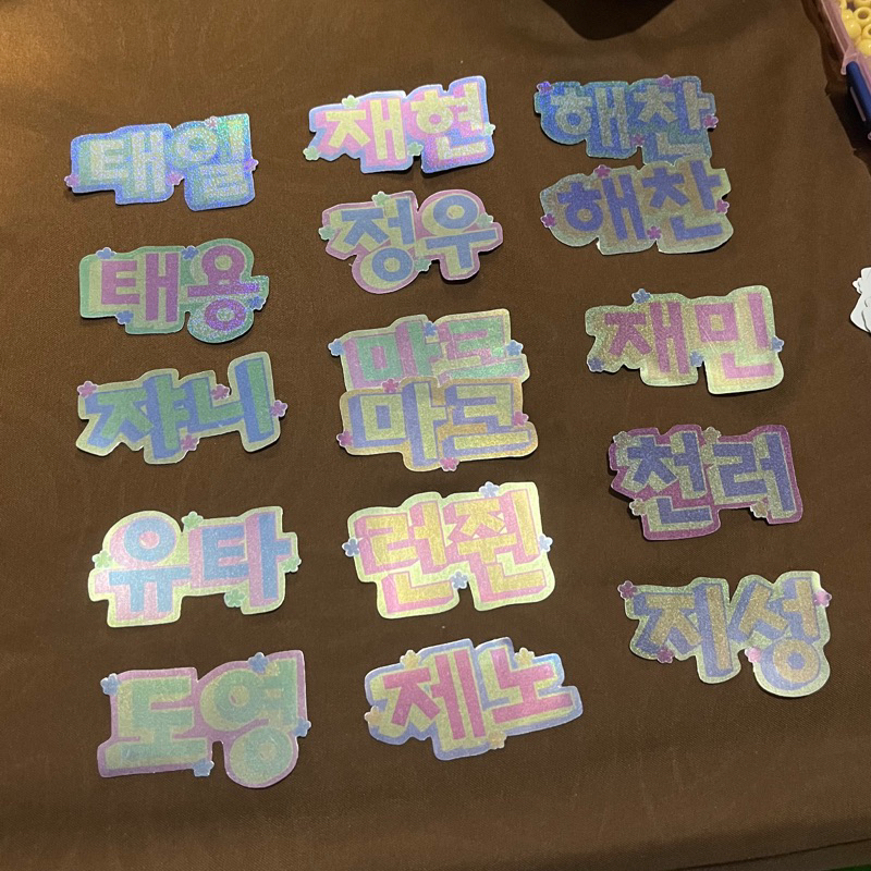 

NCT Hangeul Hologlitter Stickers