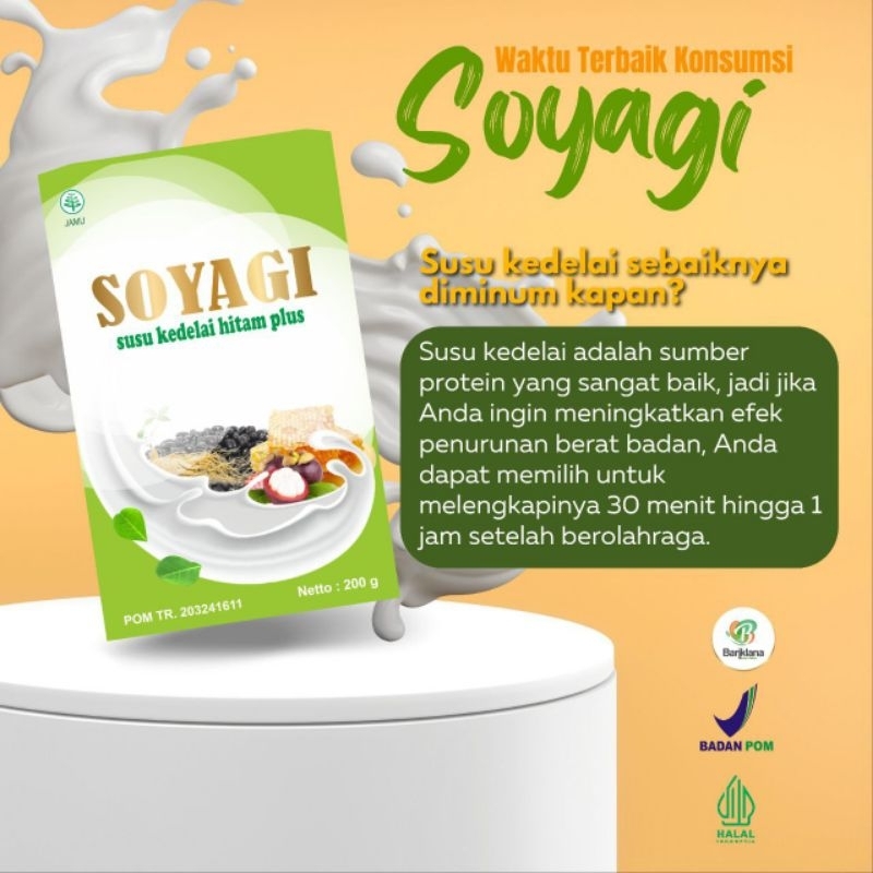 

Susu kedelai hitam plus Soyagi 200 gram