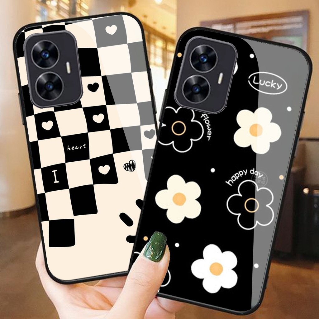 Case Kaca Glossy Realme C55 - Case Hp Realme C55 - Case Keren Realme C55 - Casing Realme C55 - Case 