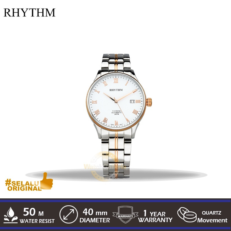 Jam Tangan Analog Man RHYTHM VA1516S04 Original Automatic