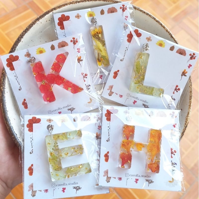 [Clear Flower] Flower Resin Keychain/Gantungan Kunci Resin/Gantungan Kunci Bunga