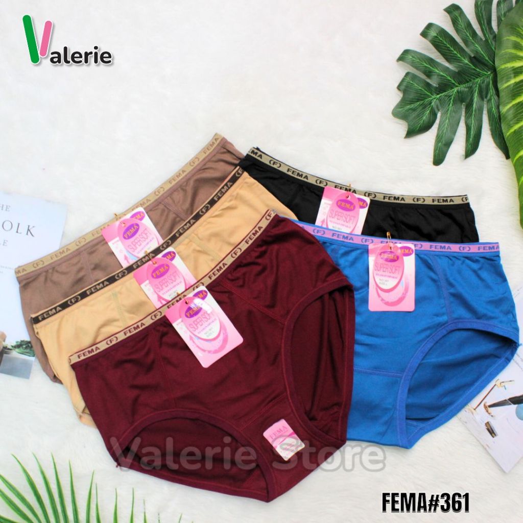 (12 Pcs) CELANA DALAM WANITA FEMA / CD PEREMPUAN PREMIUM SUPER SOFT FEMA - 361