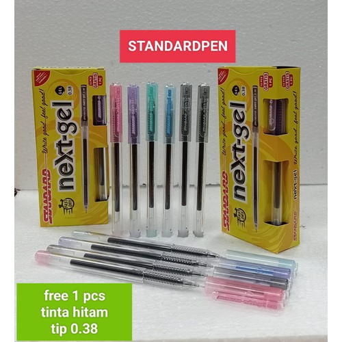 

PULPEN GEL STANDARD NEXTGEL / GEL PEN MURAH STANDARD (12 pcs + 1 pcs)