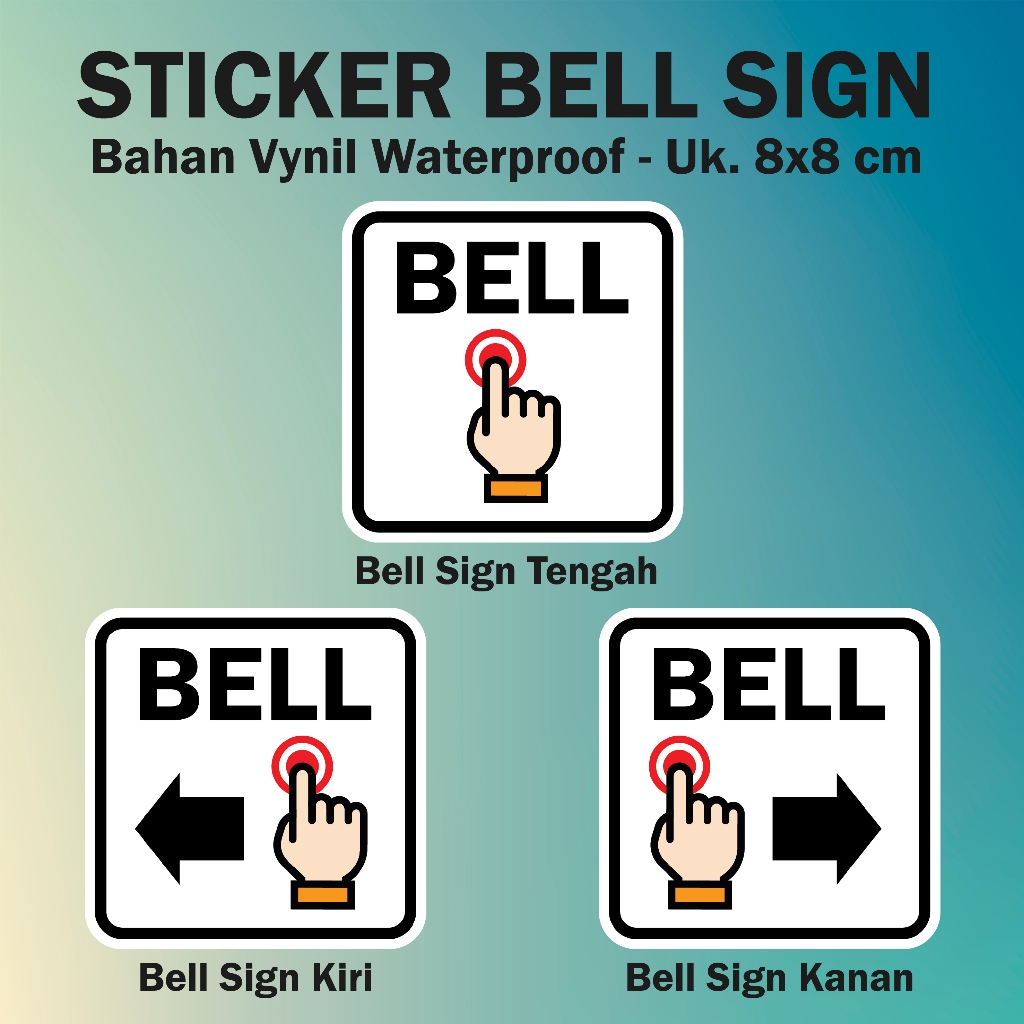 

SIGN STICKER BELL 8 X 8 CM