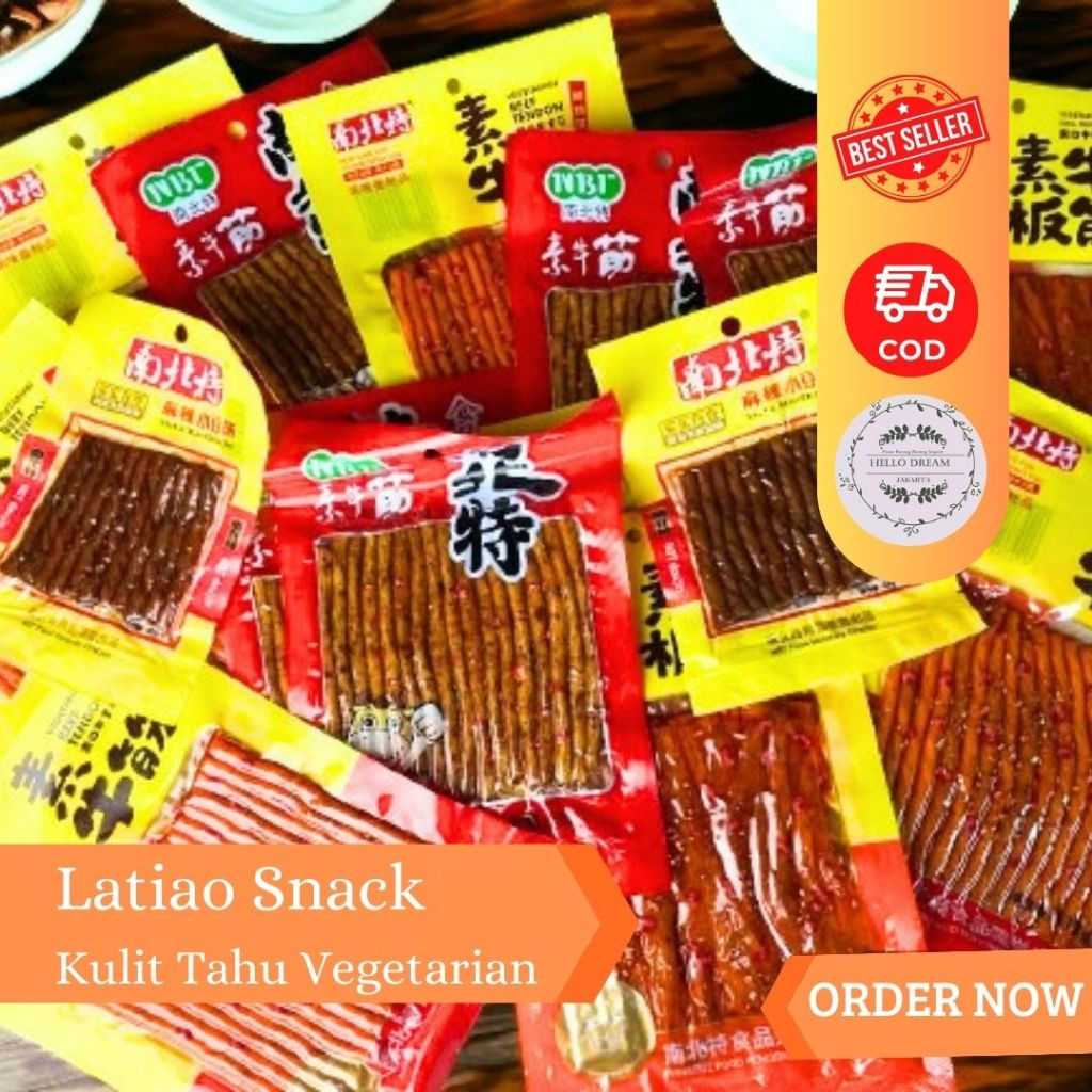 

Tofu Gluten Latiao Snack Kulit Tahu Vegetarian 112gram HALAL Banyak varian rasa ada Paket HEMAT