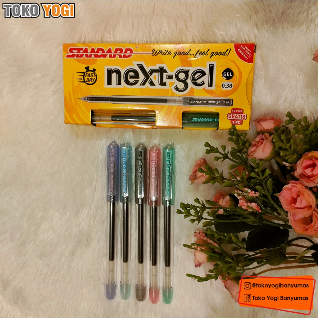 

STANDARD NEXT-GEL 0.38 MM || HITAM || 1 PACK ( 12 PCS FREE 1PCS)