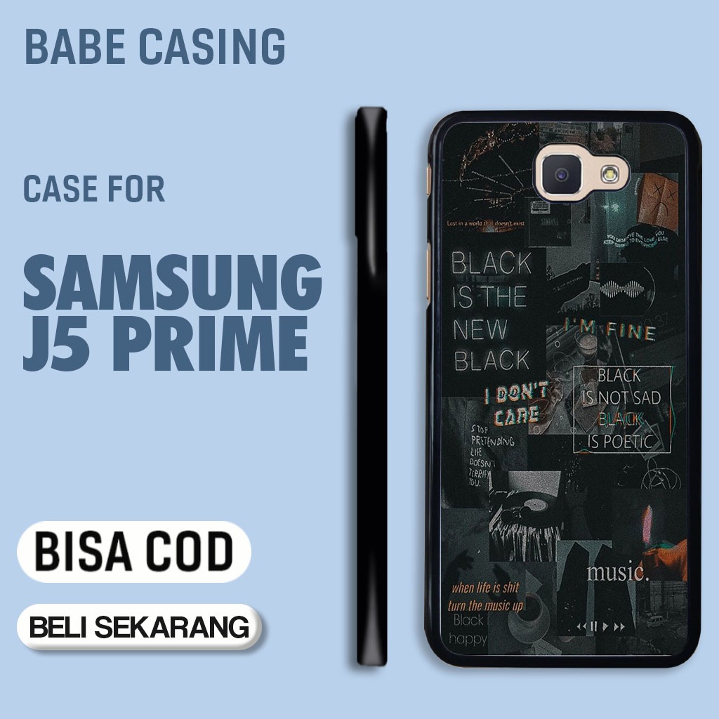 case hp samsung j5 prime terbaru aesthetic black hitam streetart estetik keren lucu unik casing cowo