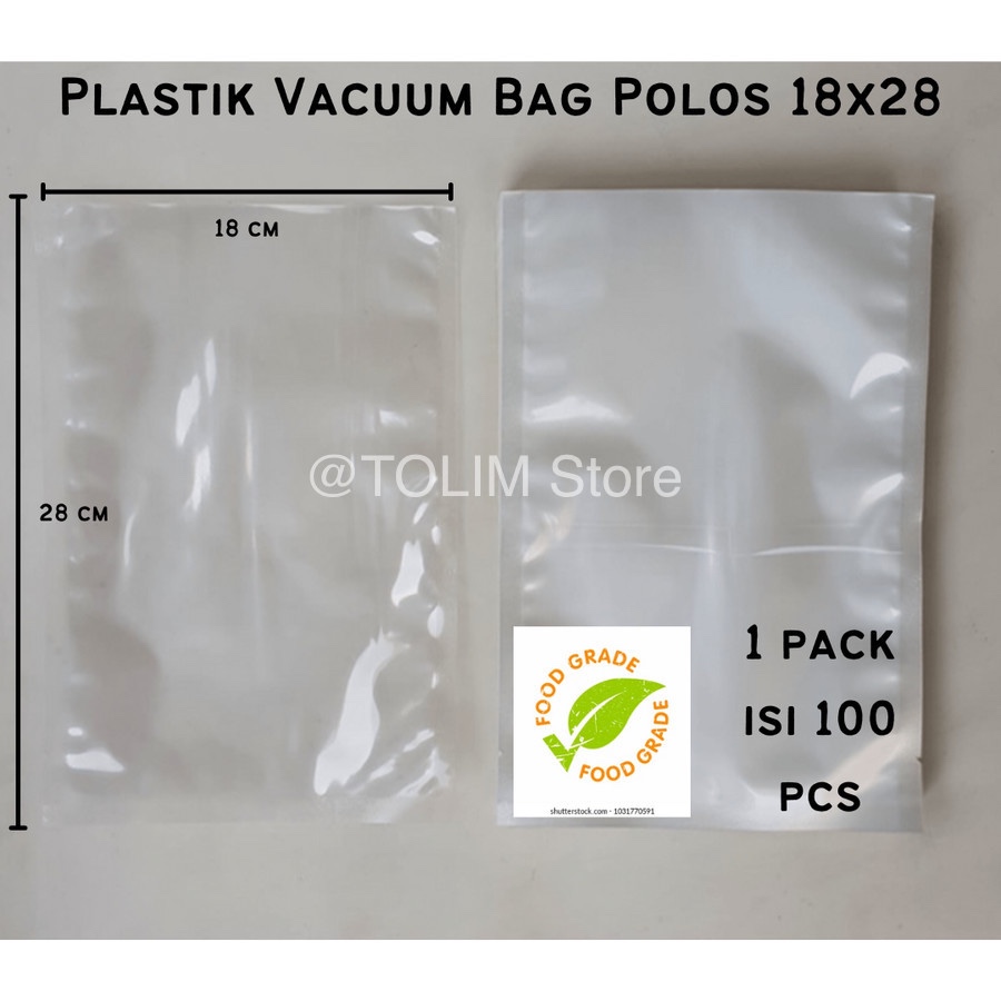 18x28 Plastik Vakum Polos Plastik Vacuum Polos Plastik Vakum Makanan Vacuum Bag Polos Plastik Vakum 