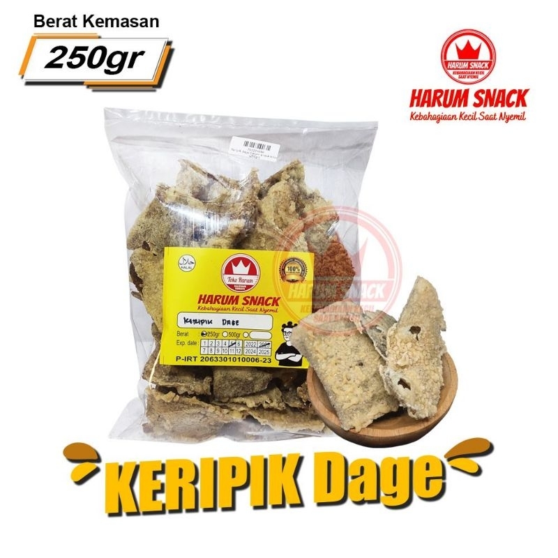 

KERIPIK DAGE 250 Gram / DAGE GORENG / DAGE CRISPI / DAGE CRISPY GURIH RENYAH / OLEH OLEH KHAS [Harum Snack Official]