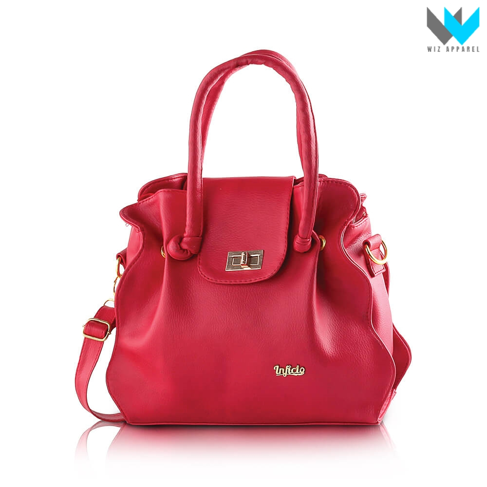 Tas Wanita Cewek Kulit Handbag Jinjing Selempang Pesta warna Merah - Wiz Apparel