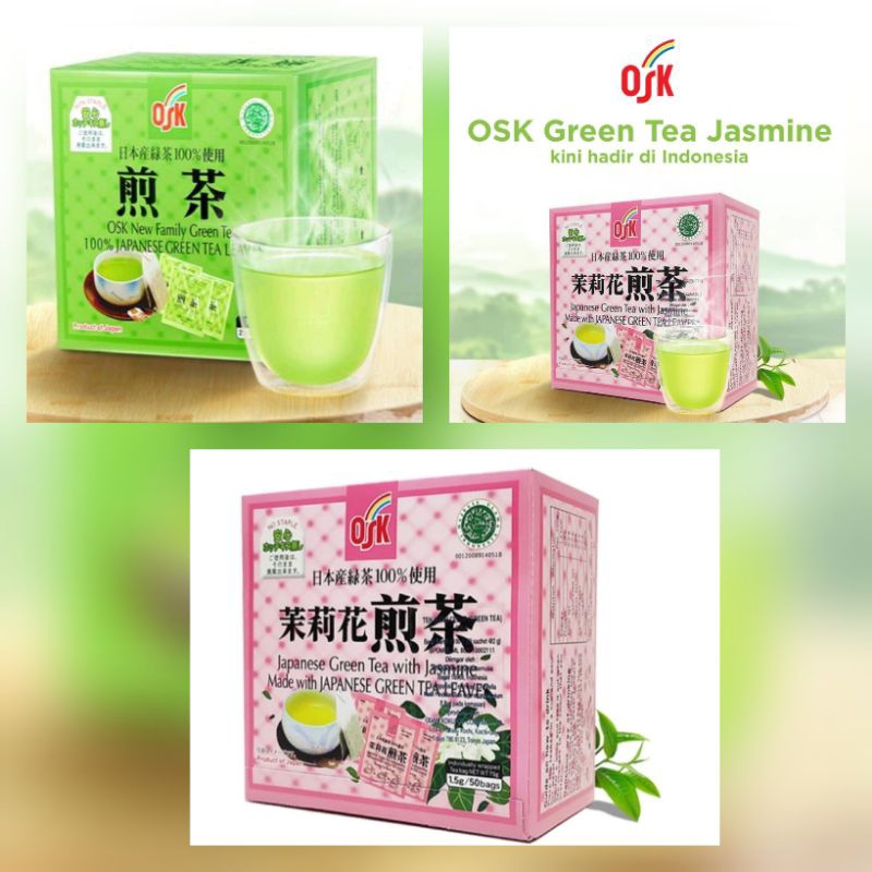 

GREEN TEA JEPANG OSK TEH HIJAU JEPANG ASLI 1 BOX ISI 50 SACHET