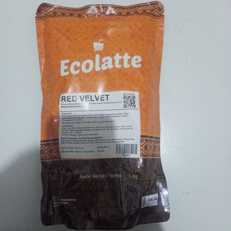 

BUBUK MINUMAN ANEKA RASA ECOLATTE RASA RED VELVET (EX CHO' LATTE)