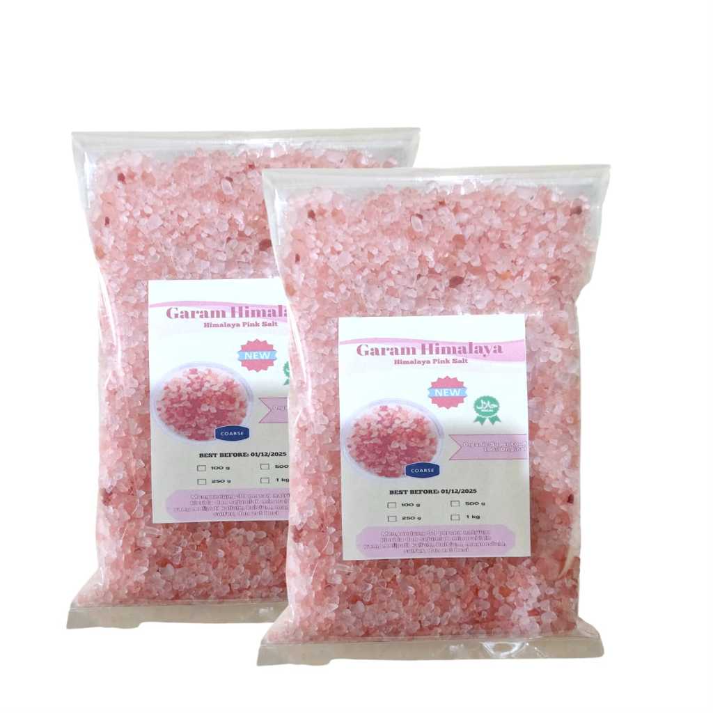 

Garam Himalaya Kasar 250gram - Coarse Himalayan Pink Salt