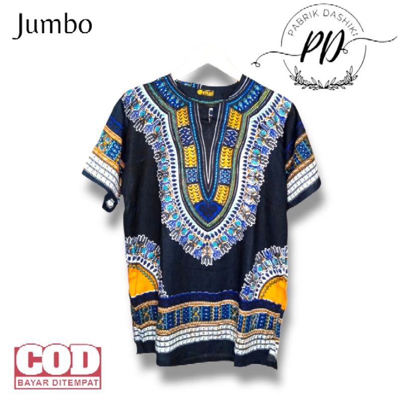 Baju kaos dashiki AU jumbo/ baju pria wanita/ baju santai/ baju dashiki