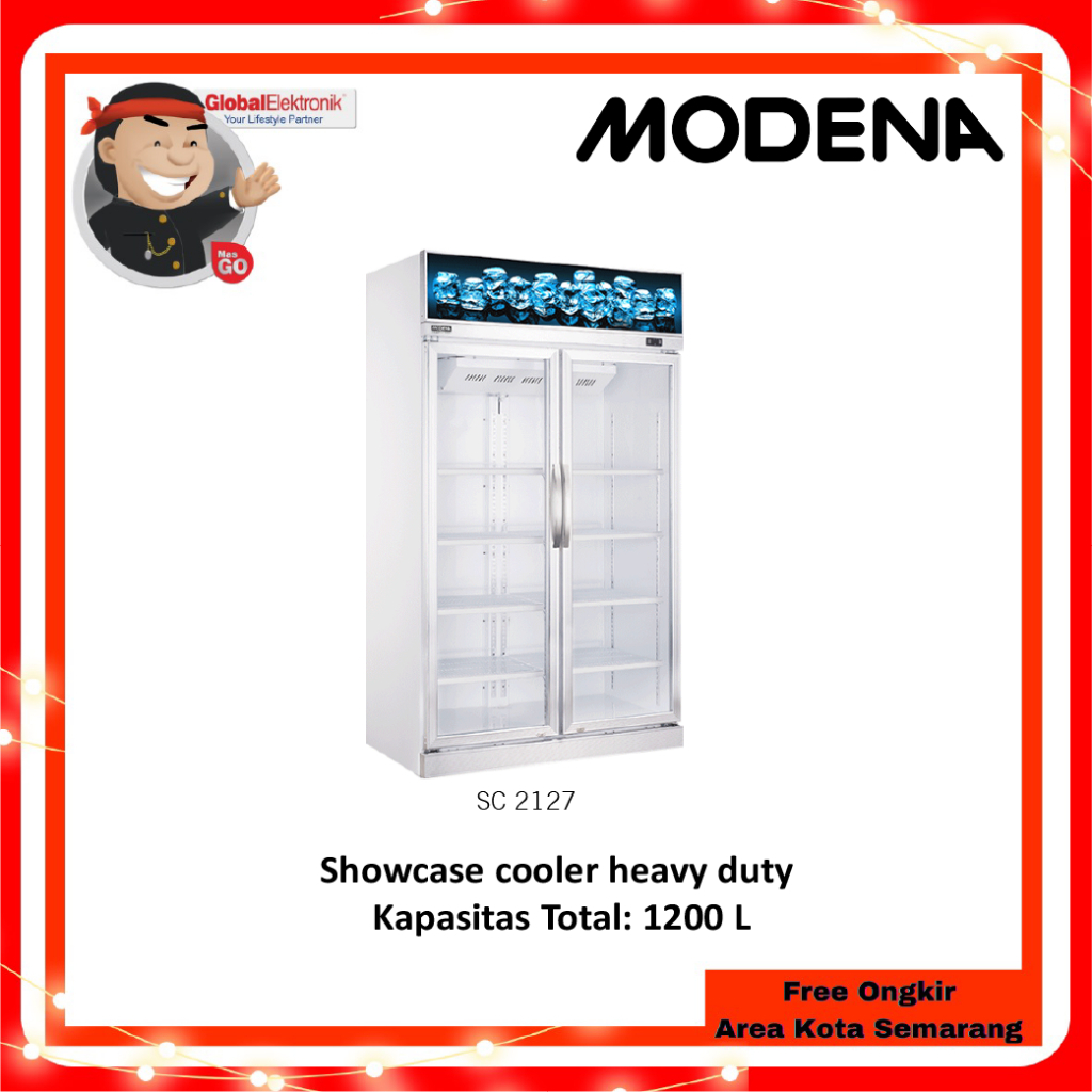 MODENA  KULKAS SHOWCASE SHOWCASE COOLER SC 2127