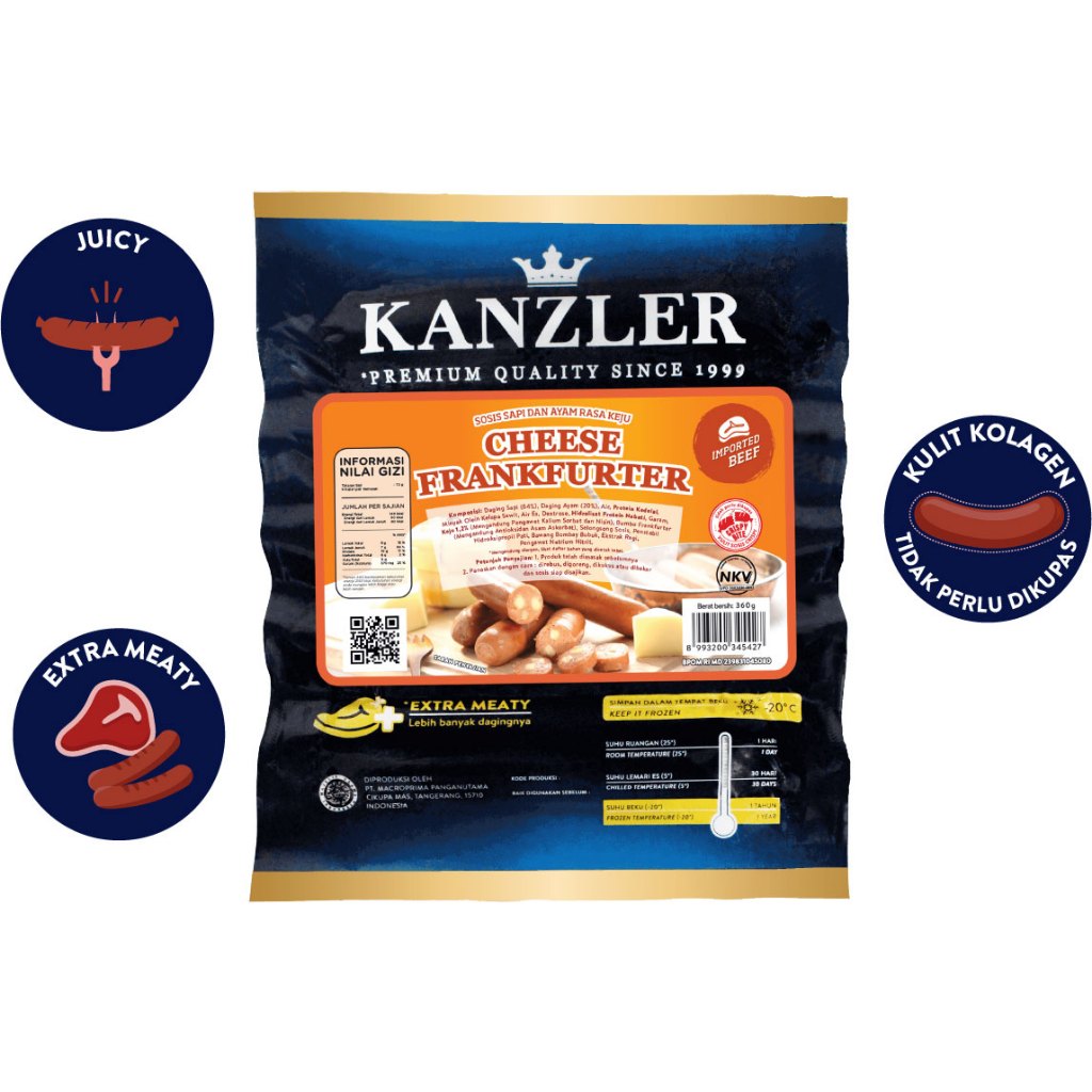 

Kanzler Cheese Frank 360 gr