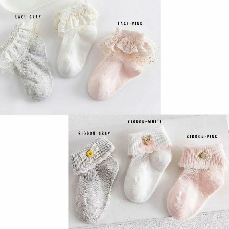 Catell Love Kaos Kaki Renda Baby