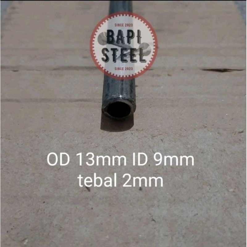 pipa besi seamless OD 13mm ID 9mm panjang 70cm