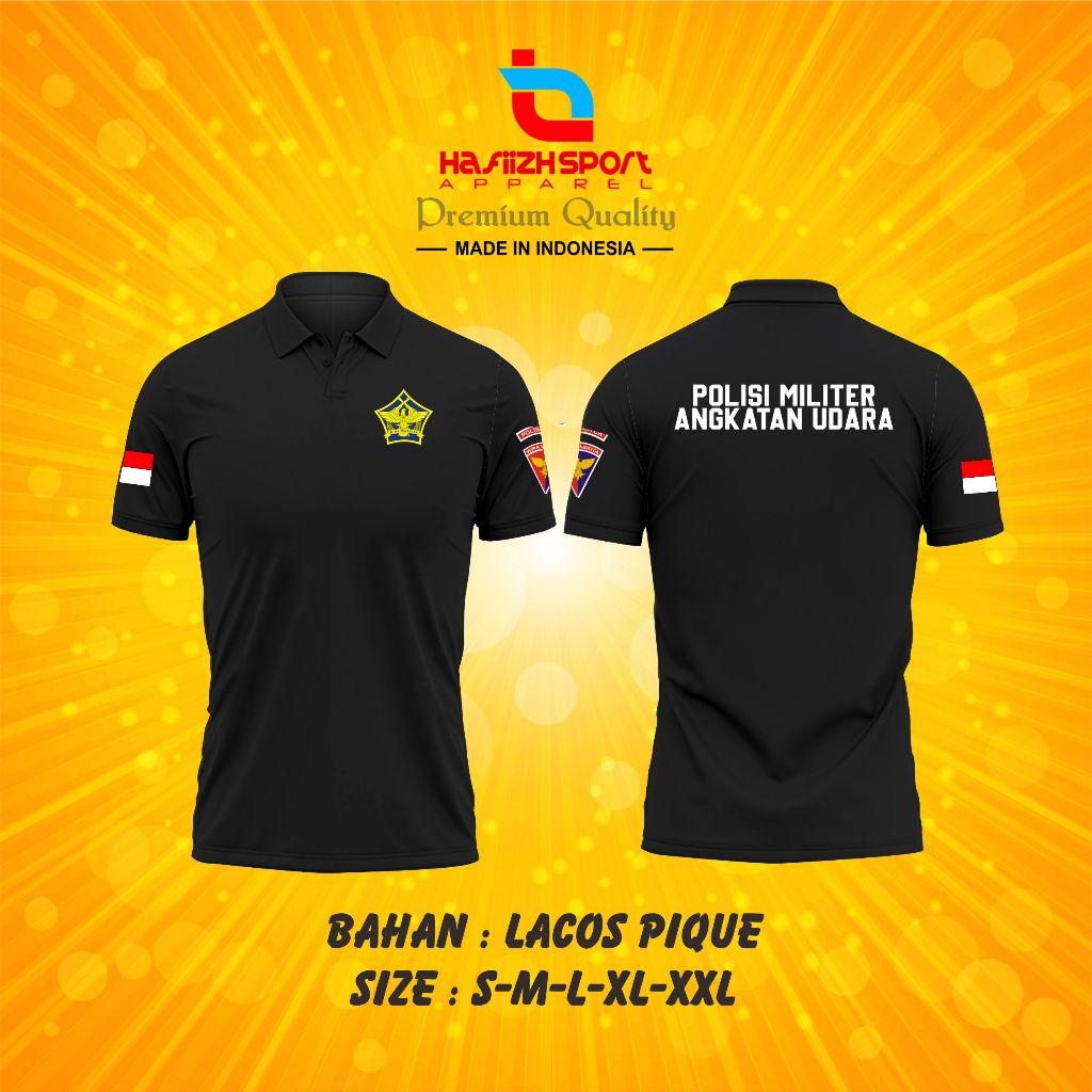 KAOS POLO KERAH POLISI MILITER ANGKATAN UDARA PREMIUM