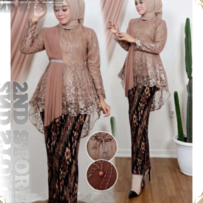 Model Baru SET KEBAYA SELENDANG KEBAYA MODERN KEBAYA BRUKAT MODERN KEBAYA WISUDA KEBAYA BRUKAT TULLE