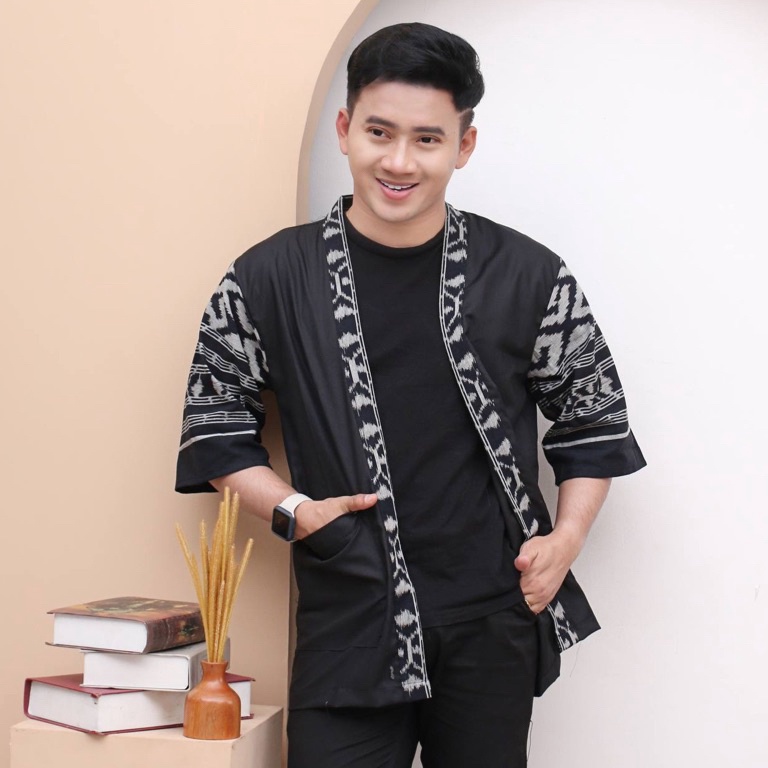 New Stock.. KIMONO SONGKET / TENUN OUTER UNISEX TROSO KEISHAN.ID PEKALONGAN OUTWEAR OUTFIT KONDANGAN