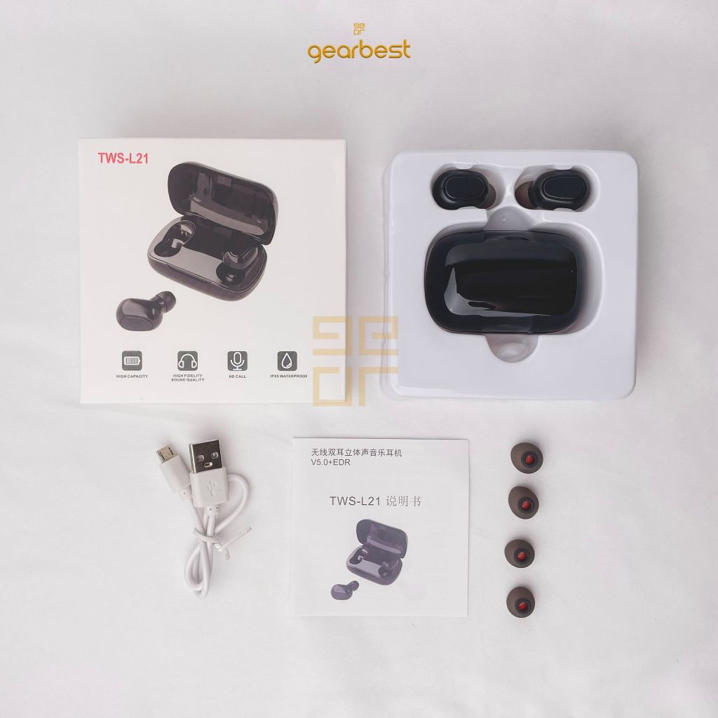 TWS L-21 L21 In-Ear Bluetooth L-21 TWS 5.0 - Earphone Wereless HIFI High Quality Stereo Audio