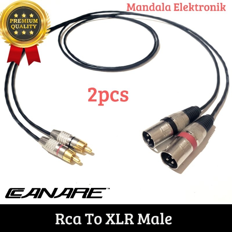 kabel audio jack canon xlr male to rca male 1set