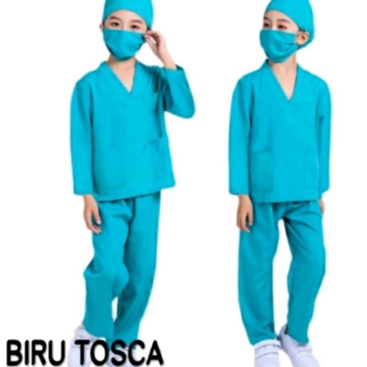 Baju propesi/Baju dokter anak/baju karnaval TK SD/kustum dokter anak lengan panjang