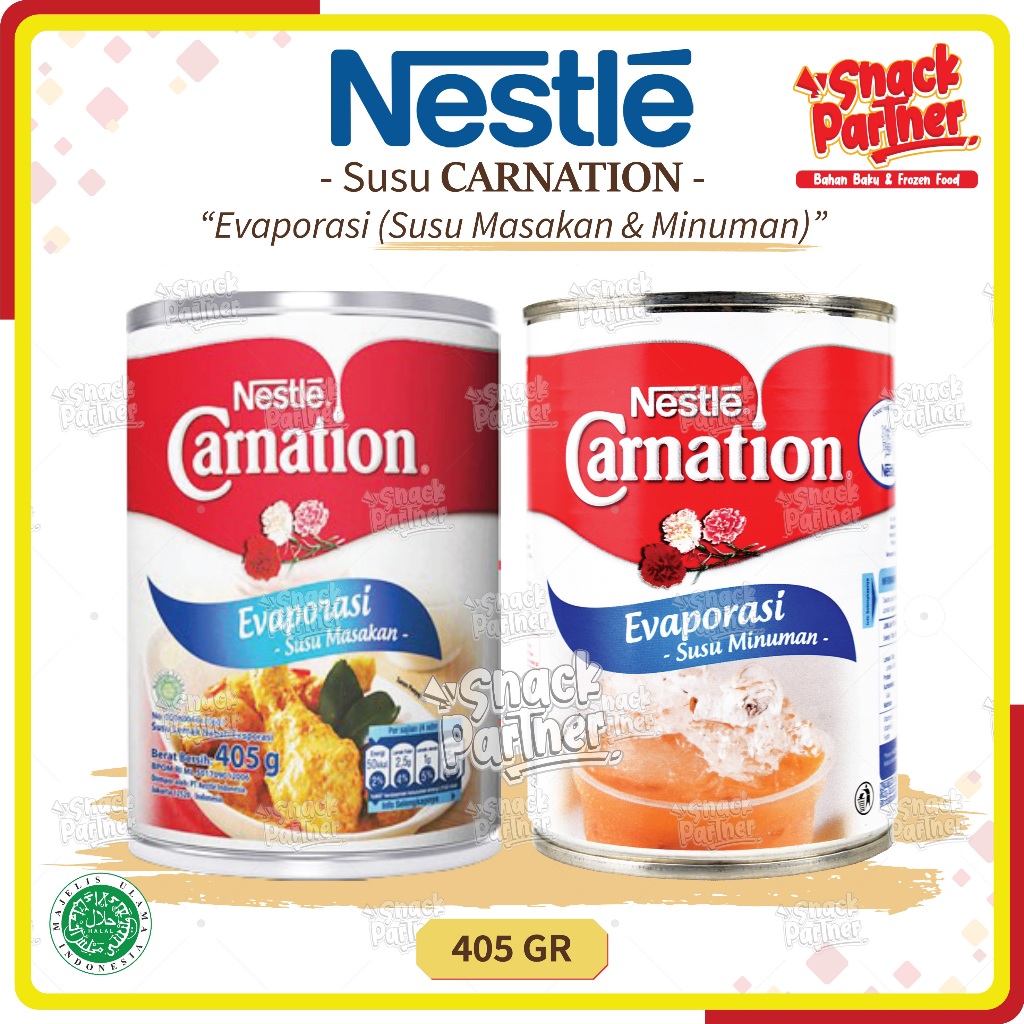 

NESTLE CARNATION EVAPORATED 405 GR - Susu Evaporasi Cair Masak Masakan Minum Minuman Krimer Milk 405GR